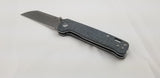 QSP Penguin D2 Linerlock Blue Jean Micarta Folding Knife 130b
