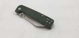 QSP Knife Penguin Olive Green Linerlock Folding Pocket Knife 130c