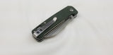QSP Knife Penguin Olive Green Linerlock Folding Pocket Knife 130c