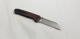 QSP Knives Penguin Linerlock Rubbed Copper Folding D2 Steel Pocket Knife 130K
