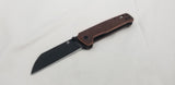 QSP Knives Penguin Linerlock Rubbed Copper Folding D2 Steel Pocket Knife 130L