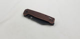 QSP Knives Penguin Linerlock Rubbed Copper Folding D2 Steel Pocket Knife 130L