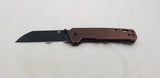 QSP Knives Penguin Linerlock Rubbed Copper Folding D2 Steel Pocket Knife 130L