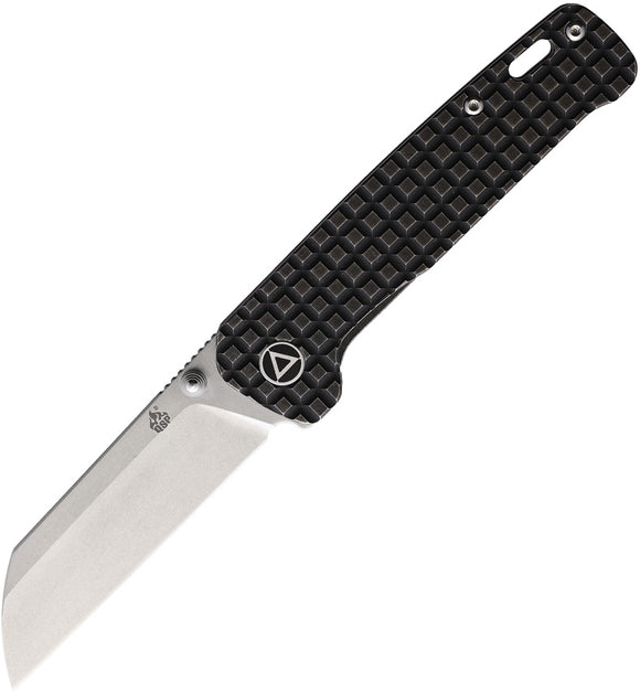 QSP Penguin Pocket Knife Framelock Black Titanium Folding 154CM Blade 130NFRG