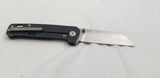 QSP Knives Penguin Framelock Black Titanium Folding 154CM Pocket Knife 130N