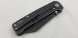 QSP Knives Penguin Framelock Black Titanium Folding 154CM Pocket Knife 130O