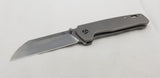 QSP Knives Penguin Framelock Gray Titanium Folding 154CM Pocket Knife 130Q