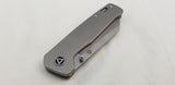 QSP Knives Penguin Framelock Gray Titanium Folding 154CM Pocket Knife 130Q