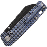 QSP Penguin Pocket Knife Framelock Blue Titanium Folding Black 154CM 130SFRG