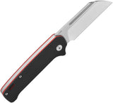 QSP Knife Penguin Slip Joint Black G10 Folding 14C28N Steel Pocket Knife 130SJB