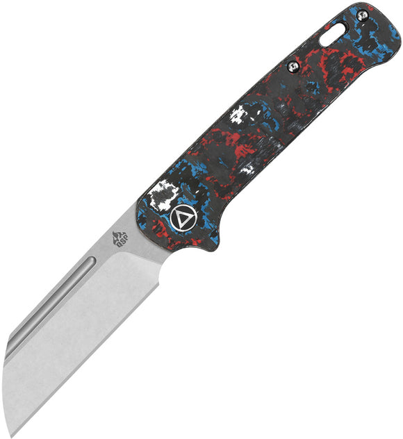 QSP Knife Penguin Slip Joint Nebula Carbon Fiber Folding CPM-20CV Knife 130SJF1