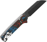 QSP Knife Penguin Slip Joint Nebula Carbon Fiber Folding CPM-20CV Knife 130SJF2