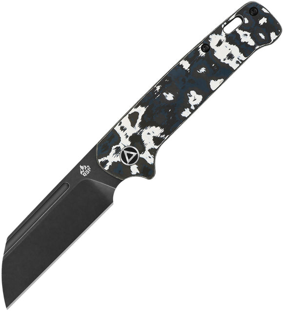 QSP Knife Penguin Slip Joint White Storm Carbon Fiber Folding 20CV Knife 130SJG2