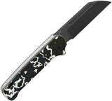 QSP Knife Penguin Slip Joint White Storm Carbon Fiber Folding 20CV Knife 130SJG2