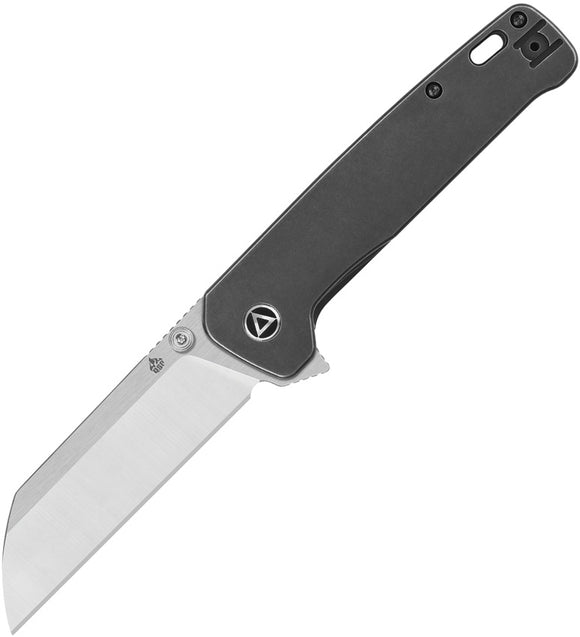 QSP Knife Penguin Plus Framelock Black Titanium Folding CPM-20CV Knife 130XLC2