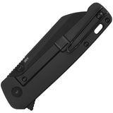 QSP Knife Penguin Plus Pocket Knife Framelock Black Titanium Folding 20CV 130XLC