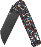 QSP Knife Penguin Plus Framelock Nebula CF & Titanium Folding 20CV Knife 130XLG2