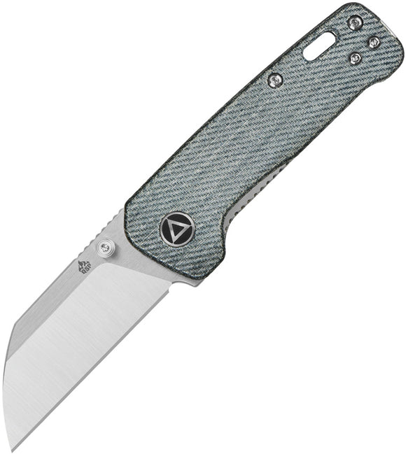 QSP Knife Penguin Mini Knife Linerlock Denim Micarta Folding 14C28N Blade 130XSB