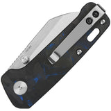 QSP Knife Penguin Mini Knife Linerlock Blue & Black Folding 14C28N Blade 130XSD1