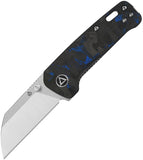 QSP Knife Penguin Mini Knife Linerlock Blue & Black Folding 14C28N Blade 130XSD1