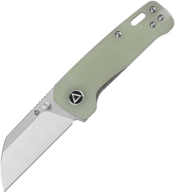 QSP Knife Penguin Mini Pocket Knife Linerlock Jade G10 Folding 14C28N 130XSF1