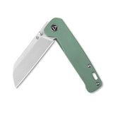 QSP Penguin Green Titanium Framelock 154CM Folding Knife 130x