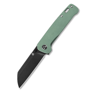 QSP Penguin Green titanium Black Blade 154cm Folding Pocket Knife 130y