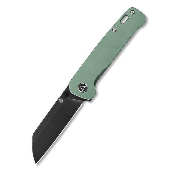 QSP Penguin Green titanium Black Blade 154cm Folding Pocket Knife 130y