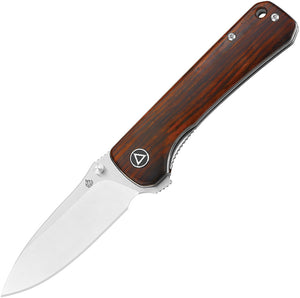 QSP Knife Hawk Linerlock Cocobolo Wood Folding S35VN Pocket Knife 131D2