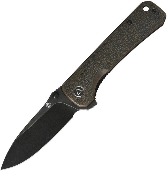 QSP Knife Hawk Linerlock Copper & Black 14C28N Sandvik Folding Knife 131