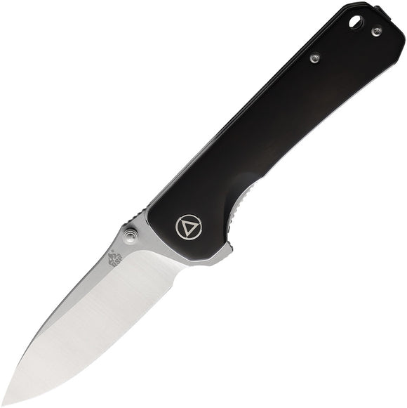 QSP Hawk Pocket Knife Linerlock Ebony Wood Folding 14C28N Sandvik Blade 131P1