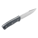 QSP BISON Blue Denim Jean Micarta D2 Fixed Blade Knife + Kydex 134B