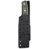 QSP Knife Bison Fixed Blade Knife Green Micarta D2 Steel w/ Belt Sheath 134C