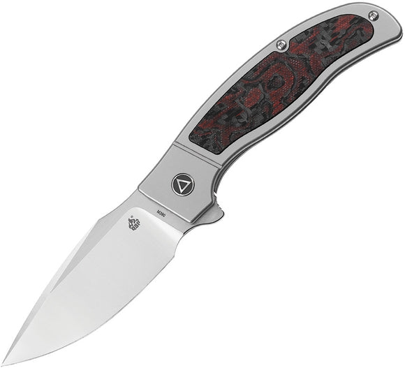 QSP Knives Legatus Gray Titanium Handle Bohler M390 Framelock Folding Knife 136B