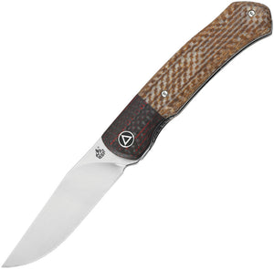 QSP Gannet Brown 154cm Front Flipper Folding Knife 137