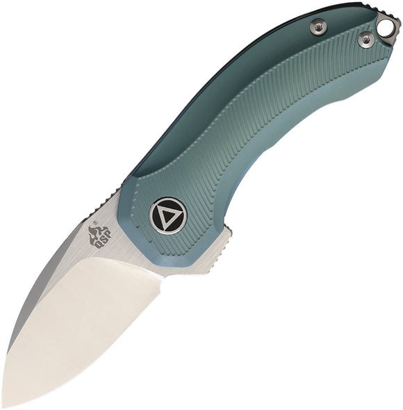 QSP Knife Hamster Framelock Green Folding Knife 138c