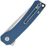 QSP Knife Osprey Blue Micarta Linerlock D2 Folding Knife 139b