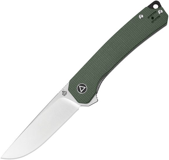 QSP Knife Osprey Green  Micarta Linerlock D2 Folding Knife 139b