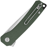 QSP Knife Osprey Green  Micarta Linerlock D2 Folding Knife 139c