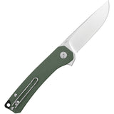 QSP Knife Osprey Green  Micarta Linerlock D2 Folding Knife 139c