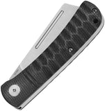 QSP Knife Hedgehog Slip Joint Black Micarta Folding 14C28N Pocket Knife 142E