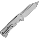 QSP Knife Rhino Framelock Gray Titanium Folding Bohler M390 Pocket Knife 143G