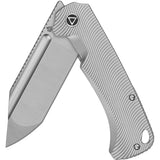 QSP Knife Rhino Framelock Gray Titanium Folding Bohler M390 Pocket Knife 143G