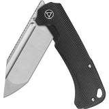 QSP Knife Rhino Framelock Black Titaniium Folding Bohler M390 Pocket Knife 143H