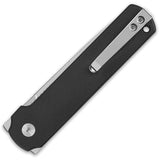QSP Knife Lark Linerlock Black G10 Folding 14C28N Drop Point Pocket Knife 144A