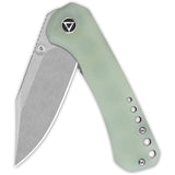 QSP Knife Kestrel Linerlock Jade G10 Folding 14C28N Clip Pt Pocket Knife 145B1