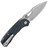 QSP Knife Hornbill Linerlock Blue Carbon Fiber Folding S35VN Pocket Knife 146B1