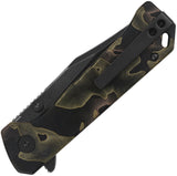 QSP Knife Grebe Button Lock Noble Raffir Resin Folding Black S35VN Clip Pt Pocket Knife 147F2