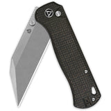 QSP Knife Swordfish Button Lock Brown Micarta Folding 14C28N Pocket Knife 149C1