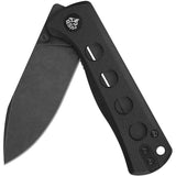 QSP Knife Canary Linerlock Blackout G10 Folding 14C28N Pocket Knife 150A2